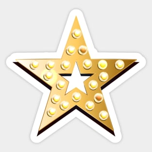 Star with lights bulbs Sticker